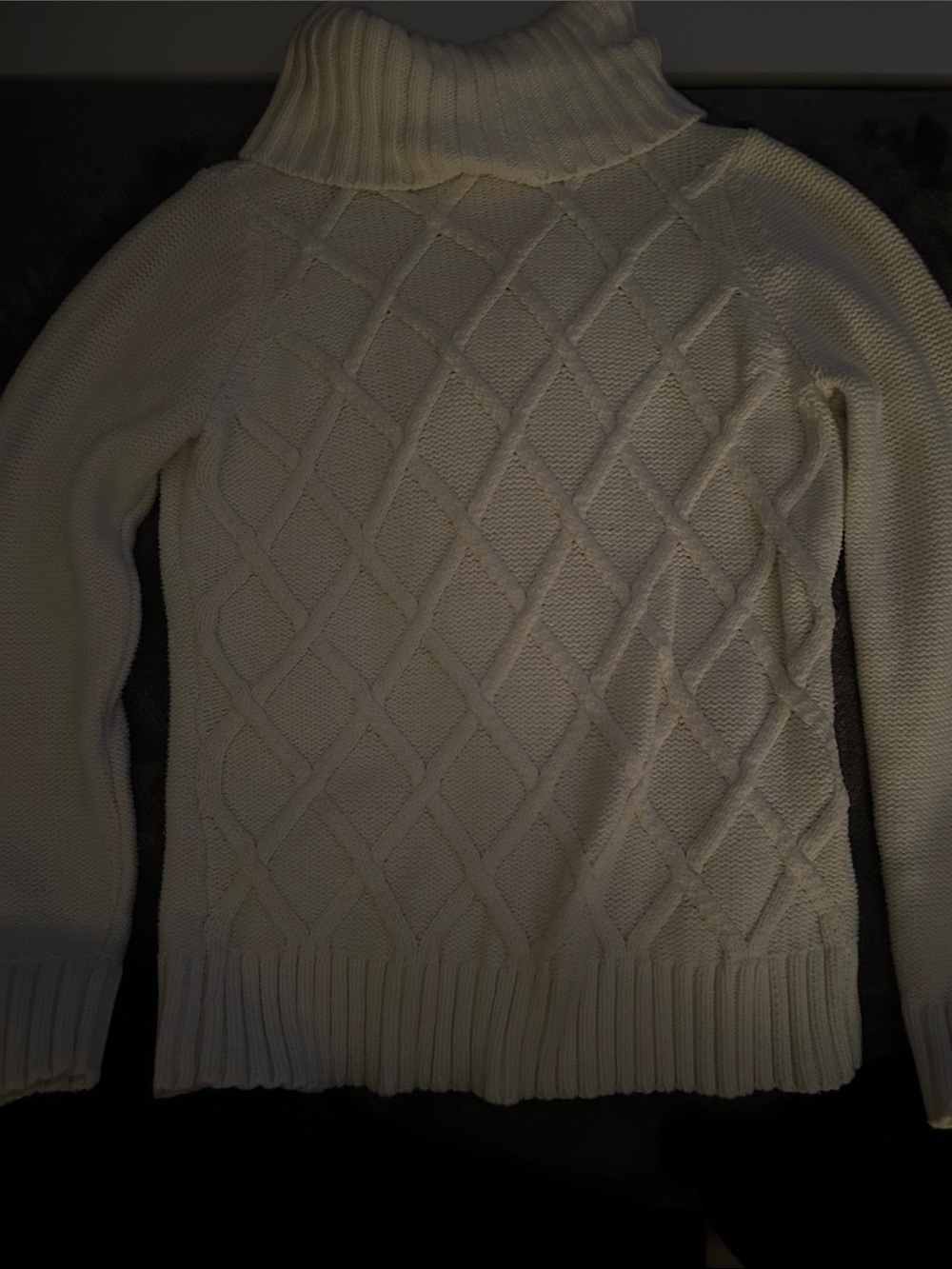 Izod Cream Cable Turtleneck Sweater